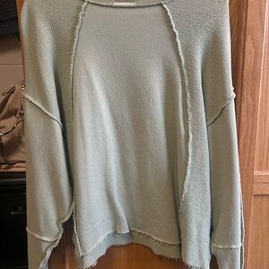 American Eagle Outfitters Light Green Crew Neck Sweater